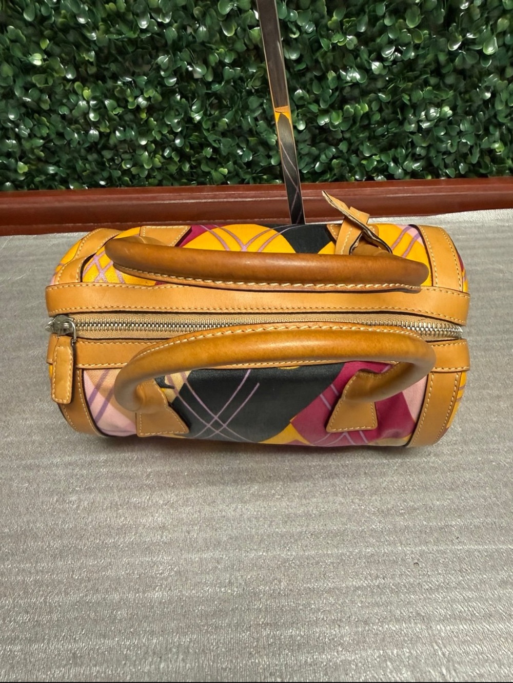 Dior Multicolor Coated Canvas and Harlequin Leather Argyle Mini Boston Bag - Picture 4 of 11